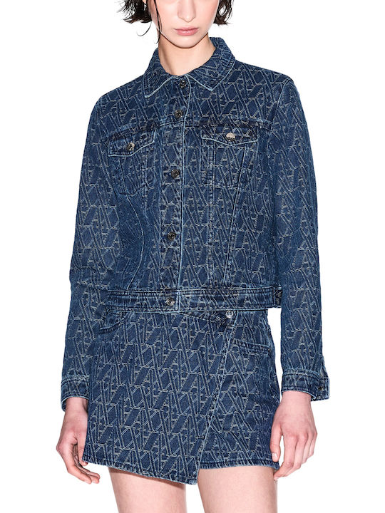 ジャケット ARMANI EXCHANGE Woman Jacket Denim XW000556AF12844 FB055 Armani Exchange Women's Long Jean Jacket for Spring or