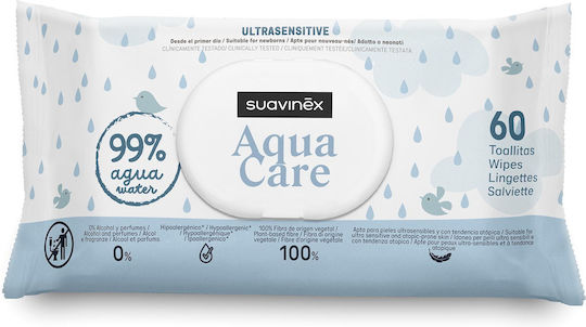 Suavinex Babytücher ohne Duftstoffe, Alkohol & Parabene 60Stk