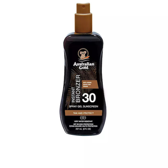 Australian Gold Gel Antisolar Waterproof Pentru Față și Corp SPF30 Spray 237ml
