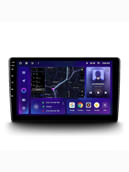 Moss Auto-Audiosystem 2DIN (Bluetooth/USB/WiFi/GPS/Apple-Carplay/Android-Auto) mit Touchscreen 9"