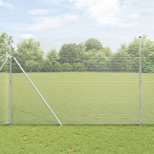 vidaXL Συρματόπλεγμα Γαλβανιζέ Σετ Ασημί 1.5x25m