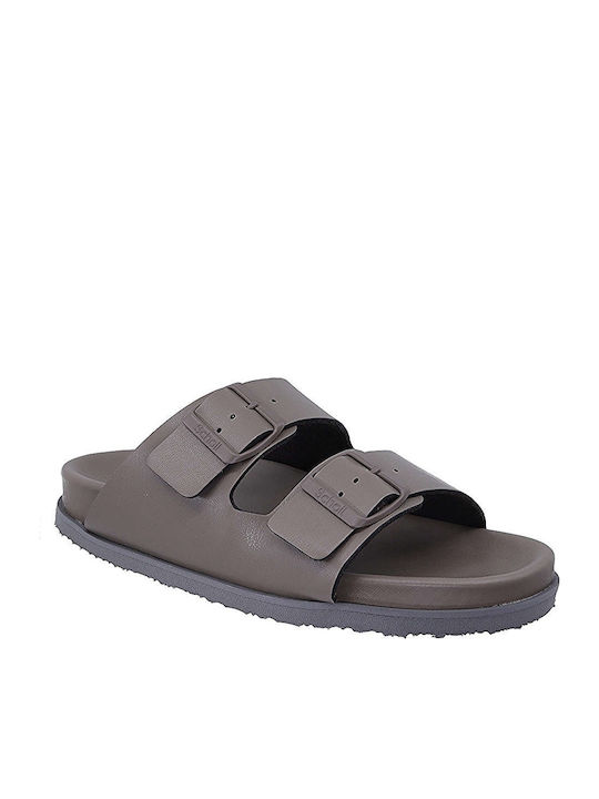 Scholl Josephine Δερμάτινα Γυναικεία Σανδάλια Γκρι