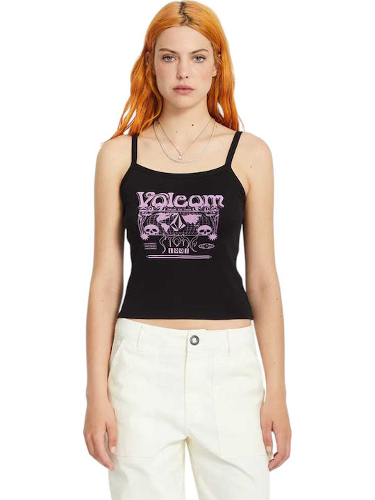 Women's Blouse with Straps Black