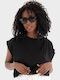 Blouse Women's Blouse Cotton Black