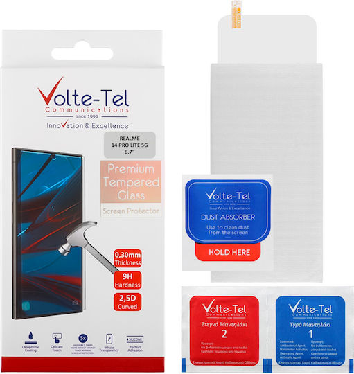 Volte-Tel 2.5D 0.3mm Full Glue Tempered Glass (Realme 14 Pro)