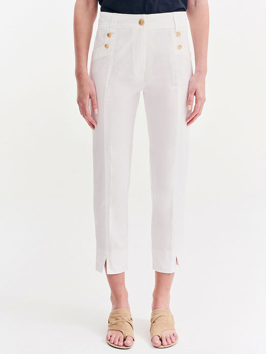 Forel Women's Fabric Trousers White