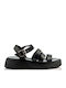 Women's Leather Platform Shoes Black