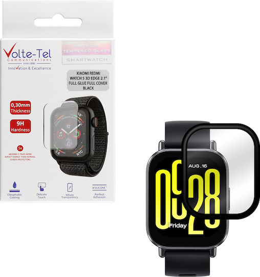 Volte-Tel Tempered Vollflächig gehärtetes Glas für das Xiaomi Redmi Watch 5 1Stück