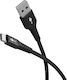 Goobay Geflochtenes USB 2.0 Kabel USB-C männlich - USB-C / USB-A 60W Schwarz 3m 74528