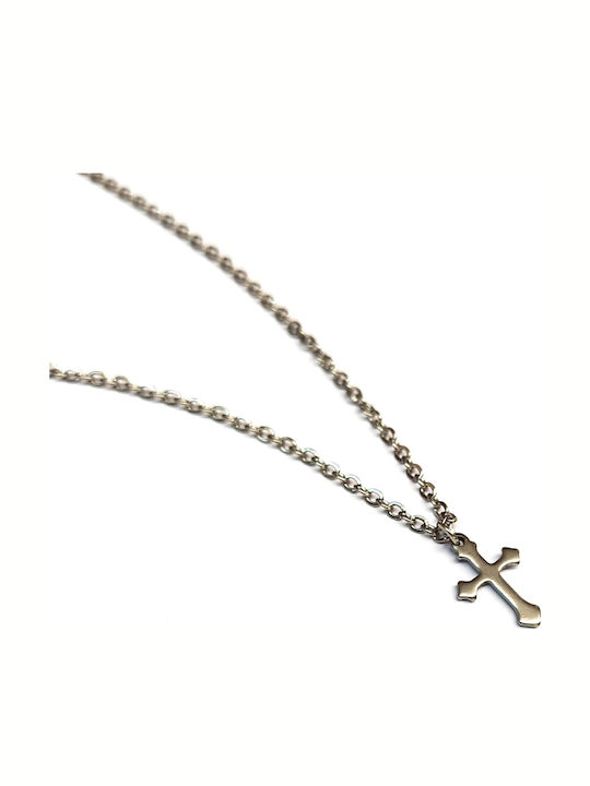 Amalfi Accessories Σταυρός από Ατσάλι με Αλυσίδα