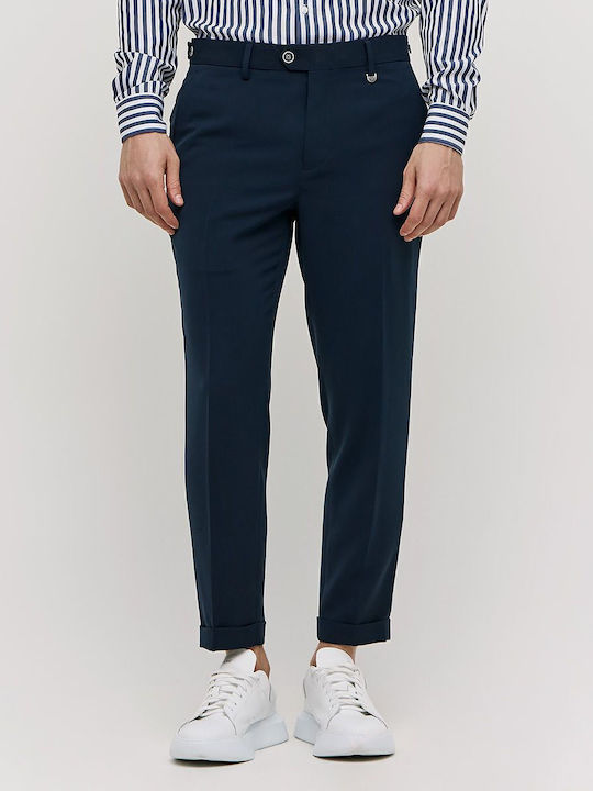 Sogo Pantaloni Elastici Albastru Marin