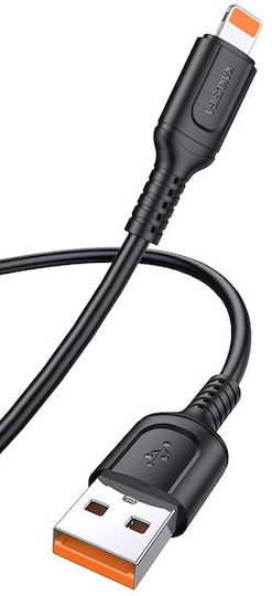 Kakusiga USB-A to Lightning Cable 12W Μαύρο 1m (KSC-805-L-BK)