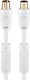 Goobay Cablu Antenă Coaxial de sex masculin - Coaxial de sex feminin Alb 3.5m (67278)