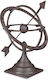Ceas solar decorativ de grădină antic cu cifre romane 1 8 6 12 42 X 33,5 X 32 cm maro