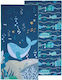 Kentia Float Kinder-Strandtuch Blau 140x70cm