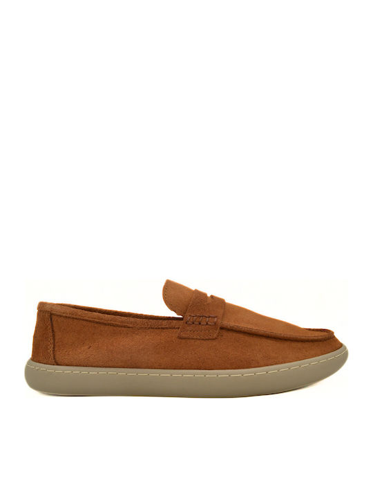 Men's Leather Boat Shoes Tabac Brown
