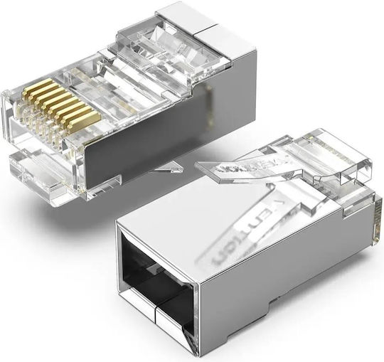 Vention Cat.6 FTP RJ45 Modularstecker Transparent Metalltyp 50er-Pack IDCR0-50 VENIDCR0-50