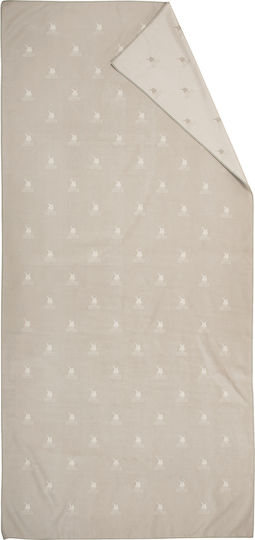 Greenwich Polo Club Microfiber Body Towel 280gr/m² Double-Sided Beige 80x170cm