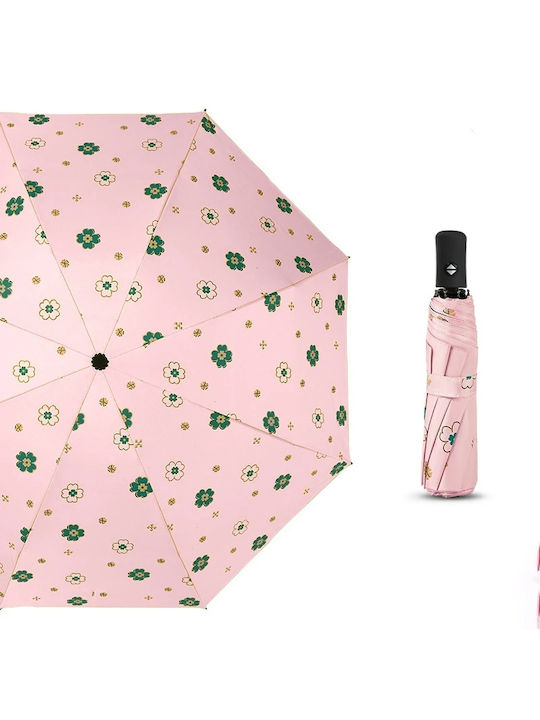 Windproof Automatic Umbrella Compact Pink