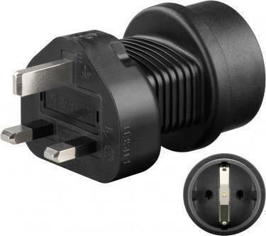 Goobay Travel Adapter Europe To Uk Black 95307
