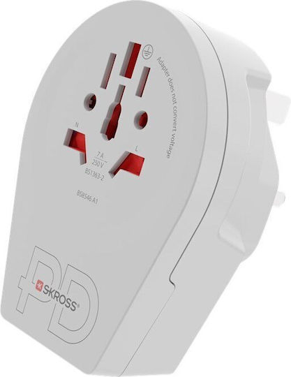 Skross World Adapter World To Uk Usb-c Tm Pd