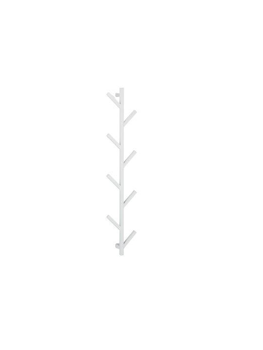 Tree-shaped Coat Rack 8 Hooks Dimensions 100.5 X 19.5 X 7 Cm White Relaxdays