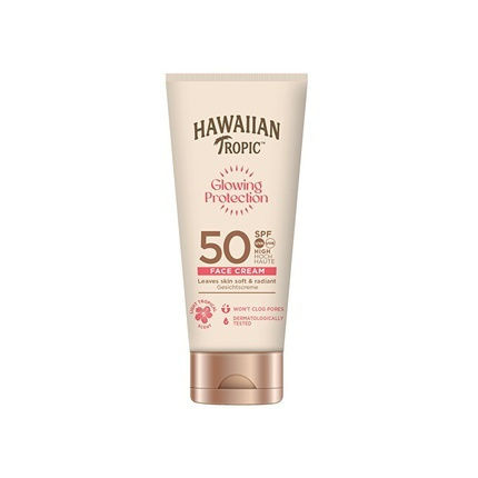 Hawaiian Tropic Glowing Protection Waterproof Sunscreen Cream Face SPF50 50ml