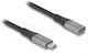 DeLock Video Cable USB-C male - USB-C female 240W PD Μαύρο 2m 81202