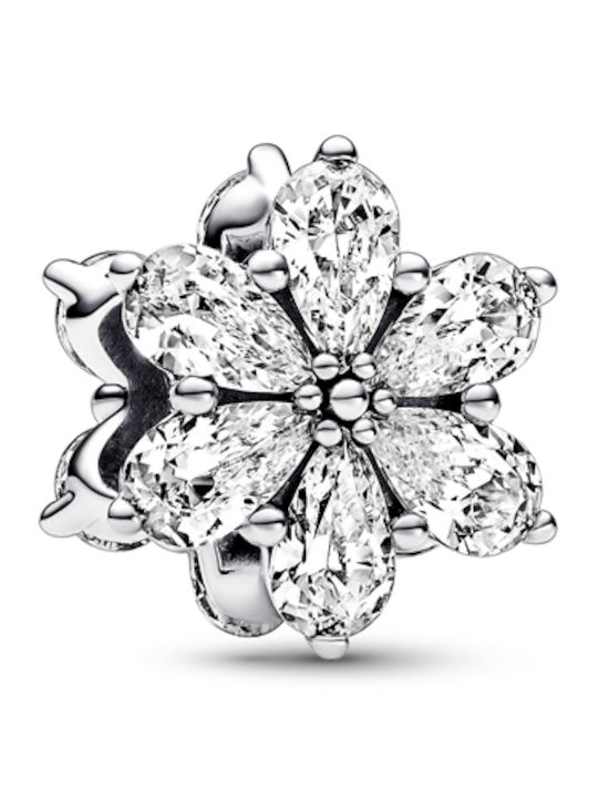Pandora Charm Floare cu Zircon