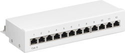 Goobay Cat 6 Mini Desktop Patch Panel 12 Port 6...