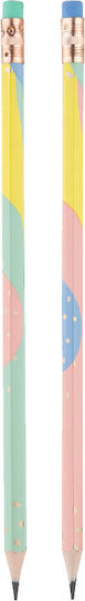 Deli Pencil Eraser Hb Wood-free Macaron Assorted 12 Pieces Product Sold Individually
