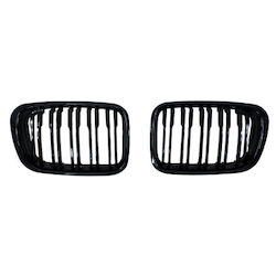 Μάσκα Bmw E46 1998-2001 Sedan Διπλές Γυαλιστερές 2τμχ Oem