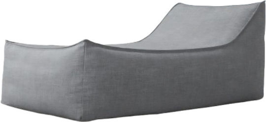 Πουφ Ξαπλώστρα Αδιάβροχη Luxury Irida Γκρι 190x70x70cm