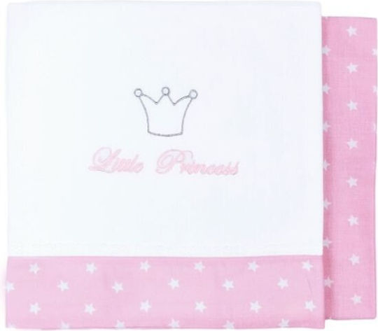 Baby Star Princess Set Baby Bettlaken Für Wiege Baumwolle Rosa 75x100cm 2Stück