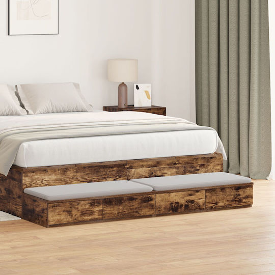 vidaXL Sertar De Pat Din Lemn Pat Maro 160x36.5x16.5cm