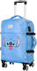Karactermania Kids Cabin Suitcase Blue with 4 Wheels Height 55cm