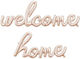 Foil Balloon Letters Welcome Home Beige 335x71 cm