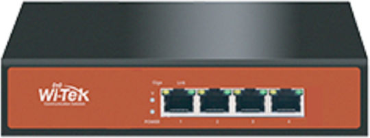Wi-Tek WI-POC104 L2 PoE Switch με 4 Θύρες Ethernet