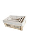 ForHome Set of Decorative Baskets Wooden 3pcs