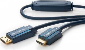 Clicktronic Cable DisplayPort male - HDMI male 10m Μπλε