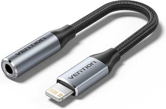 Vention Μετατροπέας Lightning / 3.5mm male σε Lightning / 3.5mm male Γκρι 1τμχ BMBHA