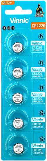Vinnic Lithium Watch Battery CR1220 5pcs