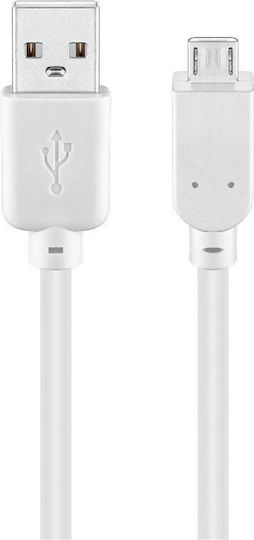 Goobay Regular USB 2.0 spre micro USB Cablu Alb 3m (96194) 1buc