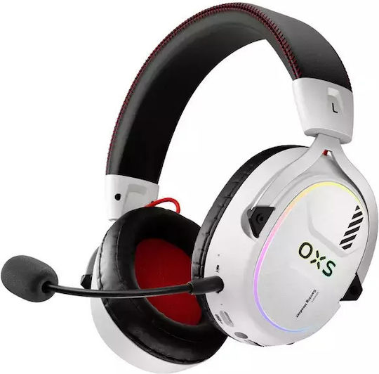 OXS Storm G2 Ασύρματο Over Ear Gaming Headset με σύνδεση Bluetooth / USB Λευκό for Nintendo Switch / PC / PS4 / PS5 / XBOX