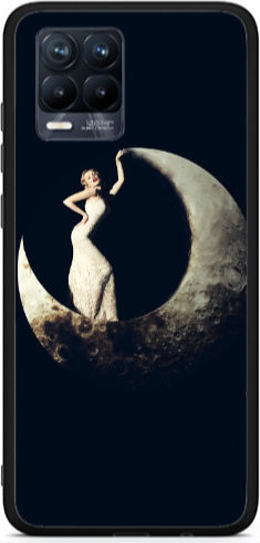 Realme 8 I Woman In Moon Black Glossy Θήκη