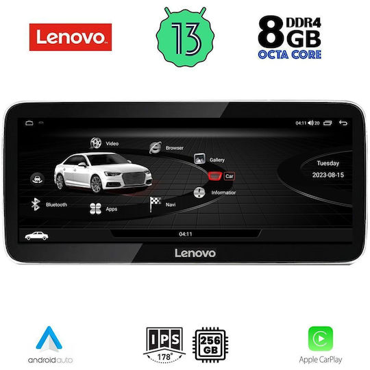 Lenovo Car Audio System for Audi A6 2012-2015 (Bluetooth/USB/WiFi/GPS/Apple-Carplay/Android-Auto) with Touch Screen 12.3"
