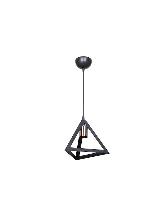 GloboStar Triangle Pendant Light Black with Soc...