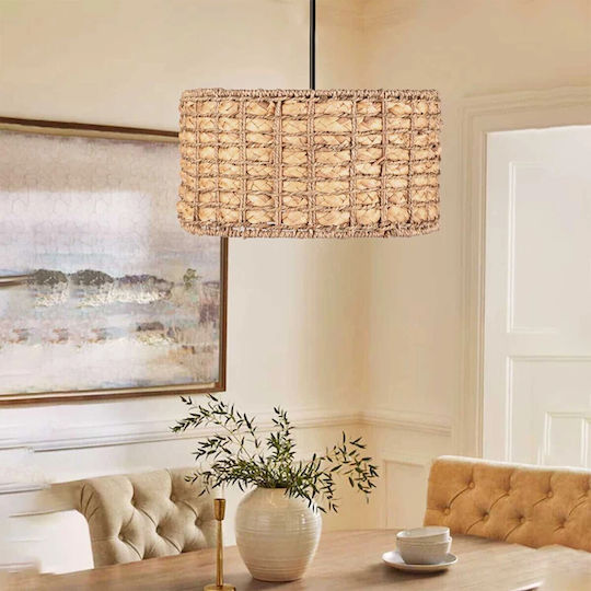 GloboStar Pomegrande Pendant Light Beige Boho with Socket E27 30x30x16cm