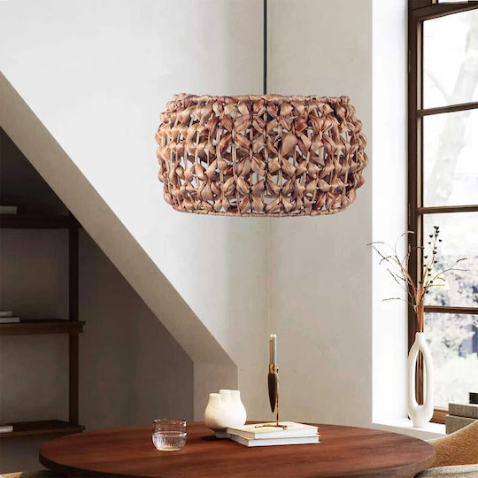GloboStar Dario Κρεμαστό Φωτιστικό Καφέ Boho με Ντουί E27 29x29x16εκ.