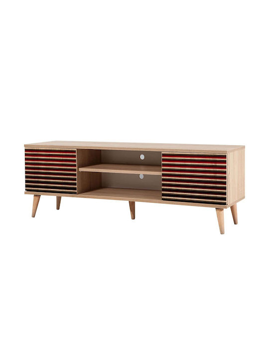 TV-Ständer Truva Eiche-Rot M140xT40xH50cm